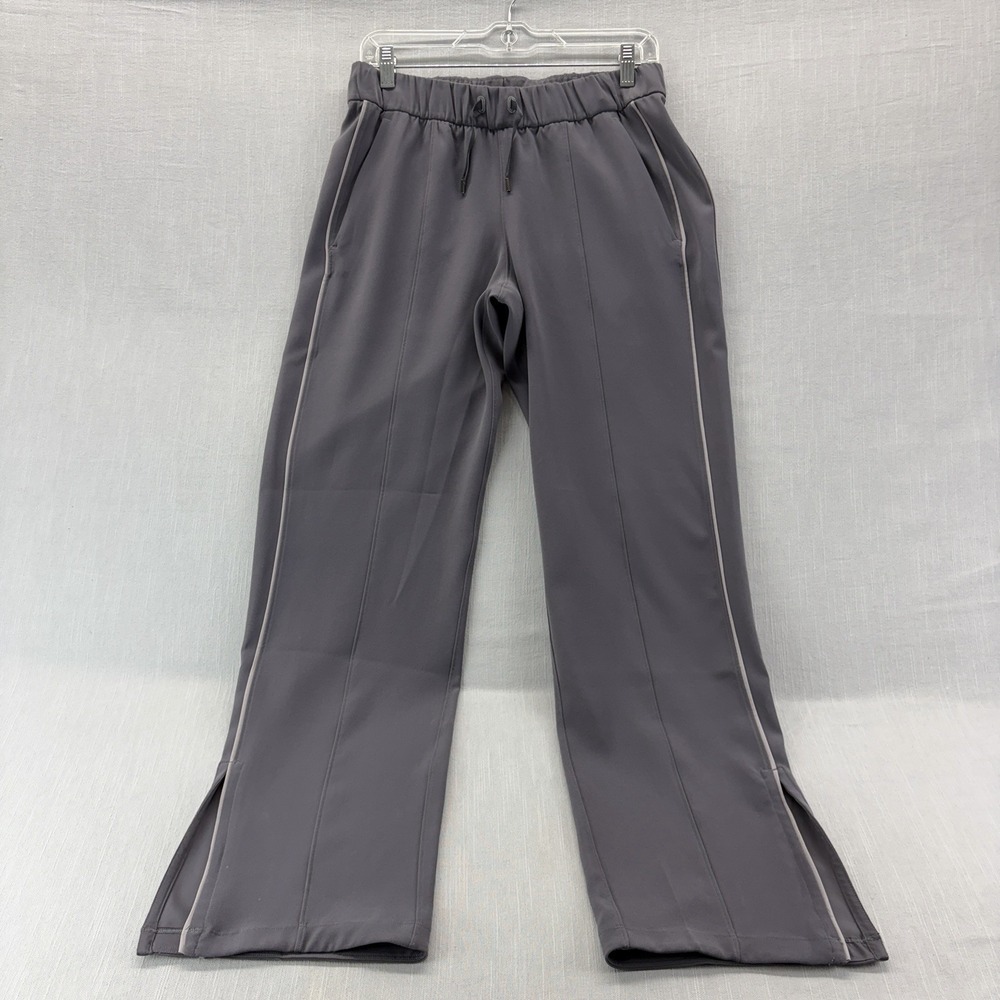 Lululemon Women's Size 6 Gray Drawstring Track Pants Reflective Trim